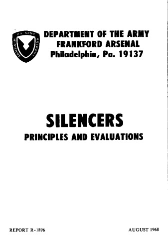 Silencers : principles and evaluations