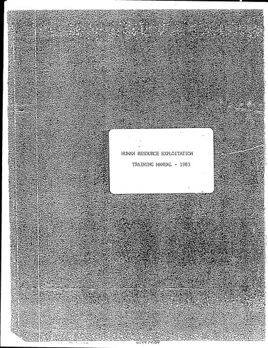 CIA Human Resource Exploitation Training Manual