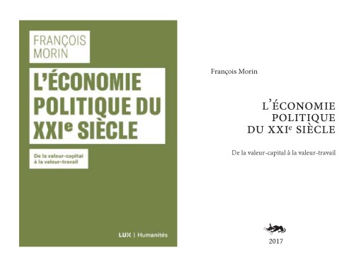 L’économie politique du XXIe siècle