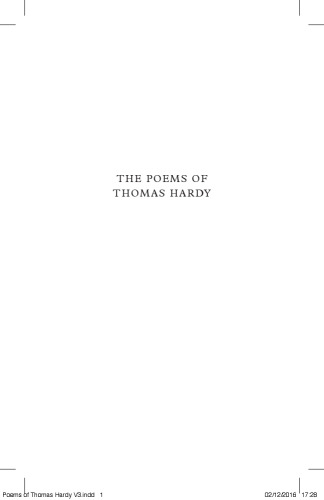 Poems of Thomas Hardy: A New Selection by Ned Halley