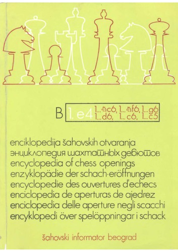 Enciklopedija šahovskih otvaranja B / Encyclopedia of Chess Openings B