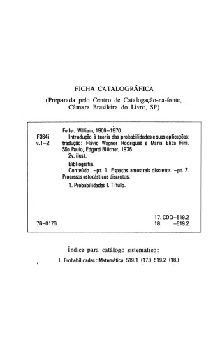 Introdução à teoria das probabilidades e suas aplicações espaços amostrais discretos.