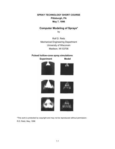 Computer Modeling of Sprays