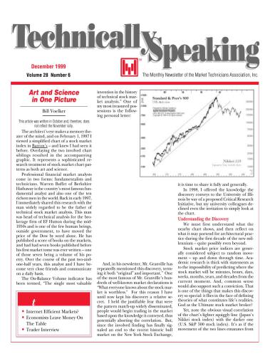 Market Technicians Association Newsletters (12-99 thru 04-00)