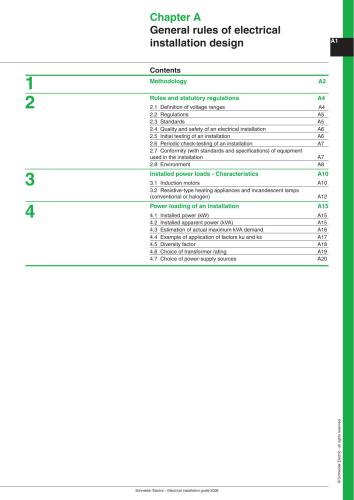 General rules of electrical installation design