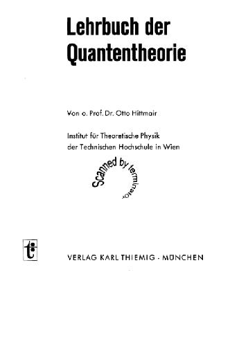 Lehrbuch der Quantentheorie