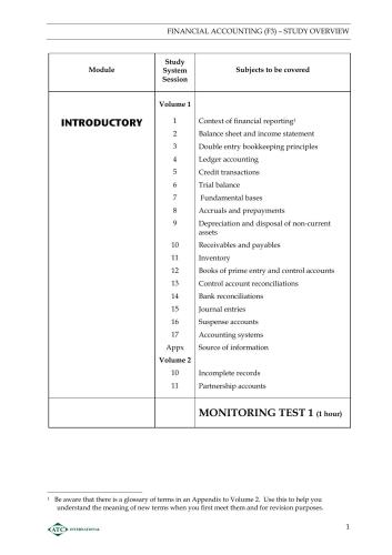 ACCA F3 Financial accounting (ATC)