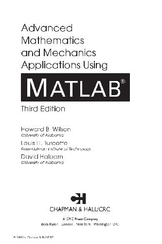 Adv Math Mech App using MatLab Book