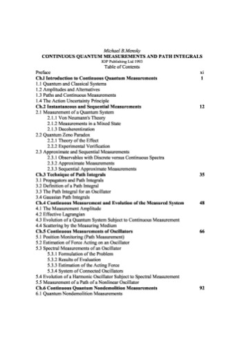 Continuous quantum measurements and path integrals