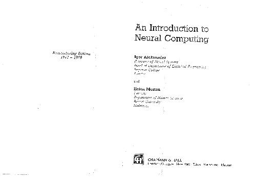 Introduction to Neural Computing