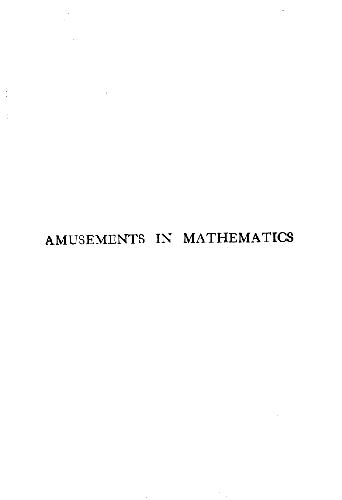 Amusements in Mathematics Dudeney