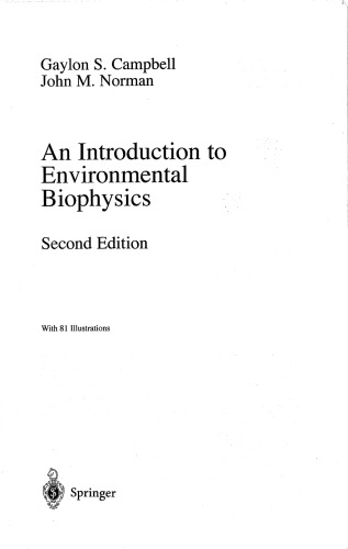 An Introduction to Environmental Biophysics