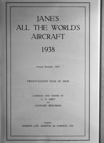 Jane's All the World's Aircraft 1938