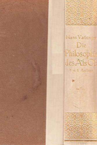 Philosophie Des Als Ob