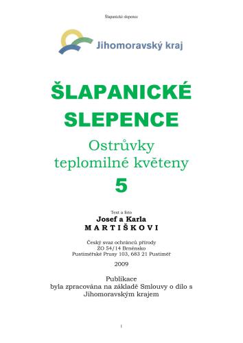 Šlapanické slepence: Ostrůvky teplomilné květeny. 5