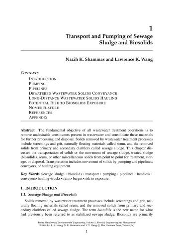 Biosolids Engineering and Management