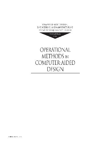 Computer-Aided Design Engineering and Manufacturing Systems Techniques and Applications