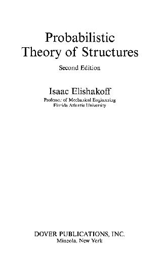 Elishakoff I Probabilistic Theory of Structures