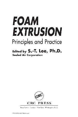 Foam Extrusion Principles and Practice