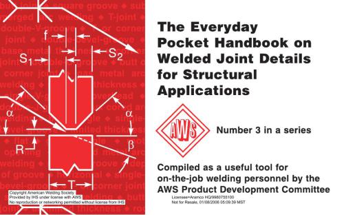 AWS PHW-3 The Everyday Pocket Handbook on Welded Joint Details for Structural Applications