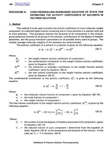 Handbook of Polymer Solution Thermodynamics