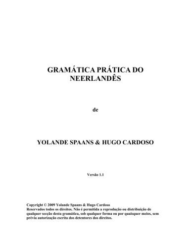 Gramática Prática do Neerlandês