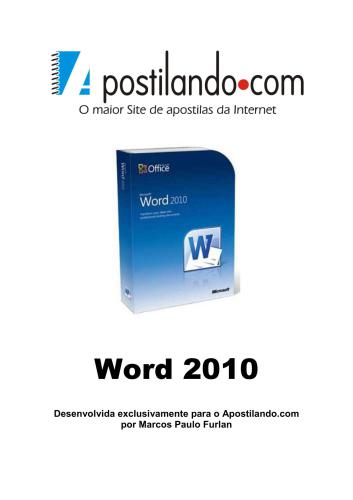 Word 2010. Desenvolvida exclusivamente para o Apostilando.com