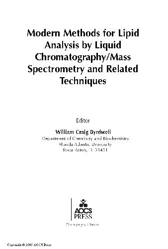 Modern Methods for Lipid Analysis-TEASER