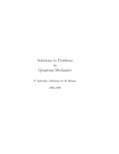 Modern Quantum Mechanics SOLUTIONS