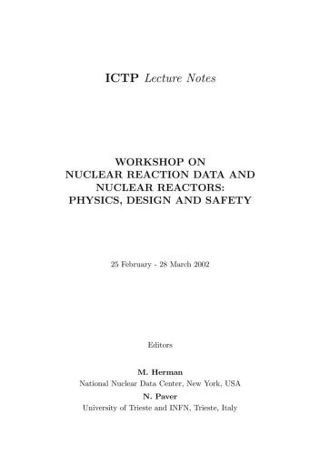 Nuclear reaction data and nuclear reactors: physics, design and safety