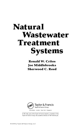 Natural Wastewater Treatment Systems