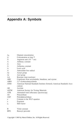 Polymer Chemistry Sixth Edition