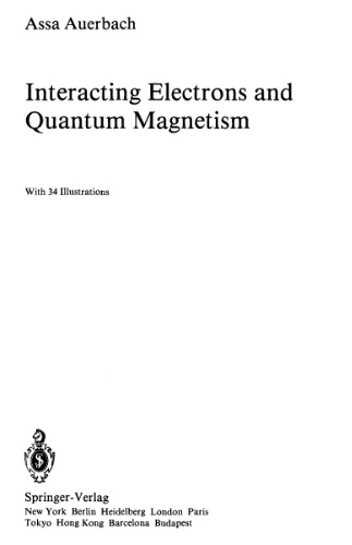 Interacting electrons and quantum magnetism