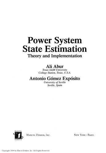 Power system state estimation: theory and implementation