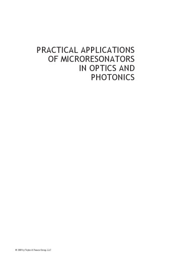 Practical Applications of Microresonators in Optics and Photonics