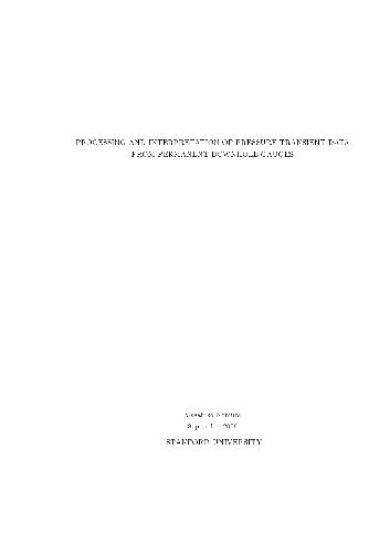 Processing and Interpretation of Pressure Transient Data from Permanent Downhole Gauges-gPG