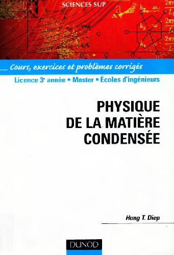 Physique de la matiere condensee