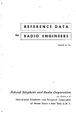 REFERENCE DATA FOR RADIO ENGINEERS 