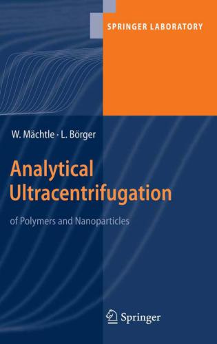 Analytical Ultracentrifugation of Polymers and Nanoparticles