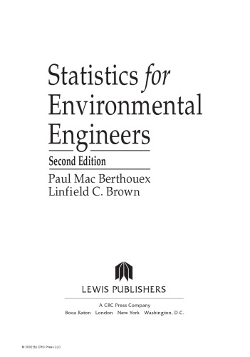 Statistics for Environmental Engineers