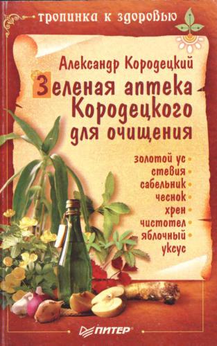Зеленая аптека Кородецкого для очищения: Золотой ус. Стевия. Сабельник. Чеснок. Хрен. Чистотел. Яблочный уксус