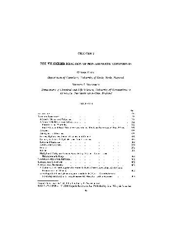 The Vilsmeier Reaction of Non-Aromatic Compounds