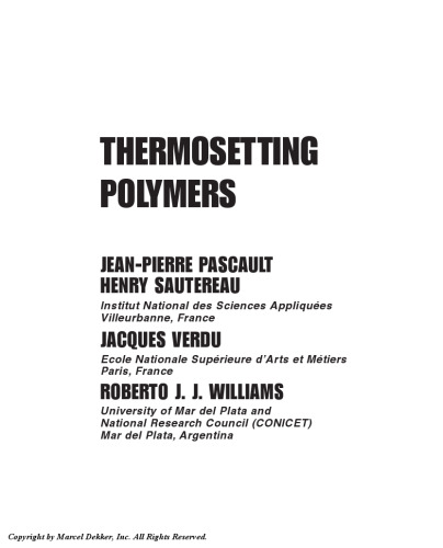 Thermosetting Polymers