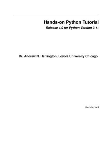 Hands-on Python Tutorial (+Example programs)