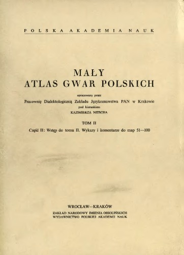 Maly Atlas Gwar Polskich. Tom 2. Czesc II