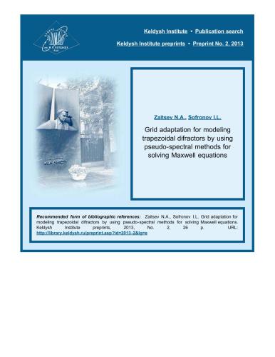 Grid adaptation for modeling trapezoidal difractors by using pseudo-spectral methods for solving Maxwell equations