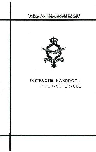 Самолет PIPER SUPER-CUB. Instructie handboek. 