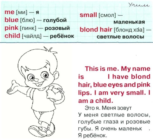 Части тела (по книге Шалаевой Г.П. Всё обо мне. Английский для детей. 2007)