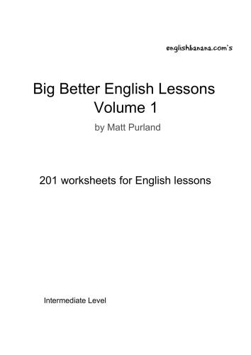 Big Better English Lessons. Intermediate Level. Volume 1