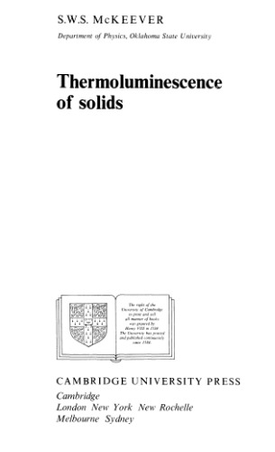 Thermoluminescence of solids